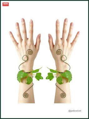 Artificial Ivy Arm Wraps Costume Accessory Set 2 Pc Fits Most Wrists